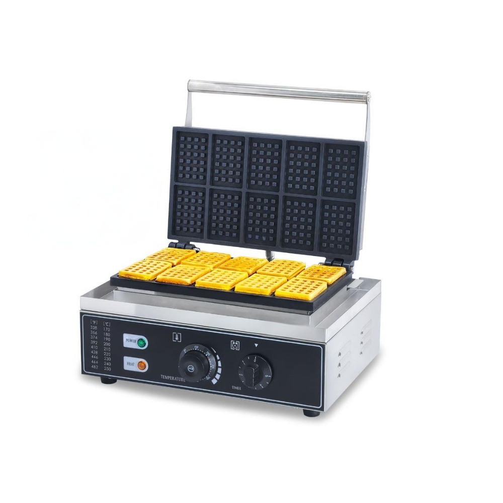 Waffle Iron Belgian - Pembuat Waffle Belgia Anti Lengket Stainless