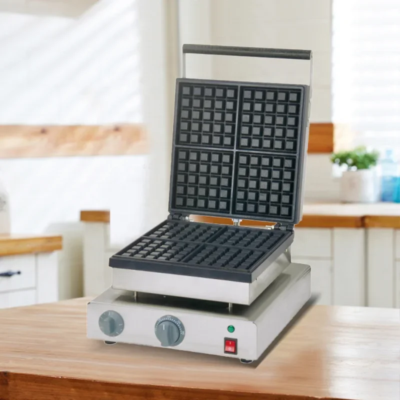 Pembuat Waffle Komersial Chef  - Waffle Iron Belgian ulasan dan harga